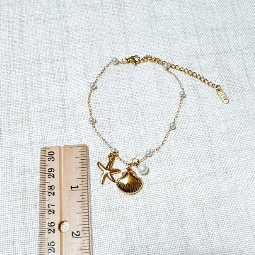 Pearl starfish bracelet  N601